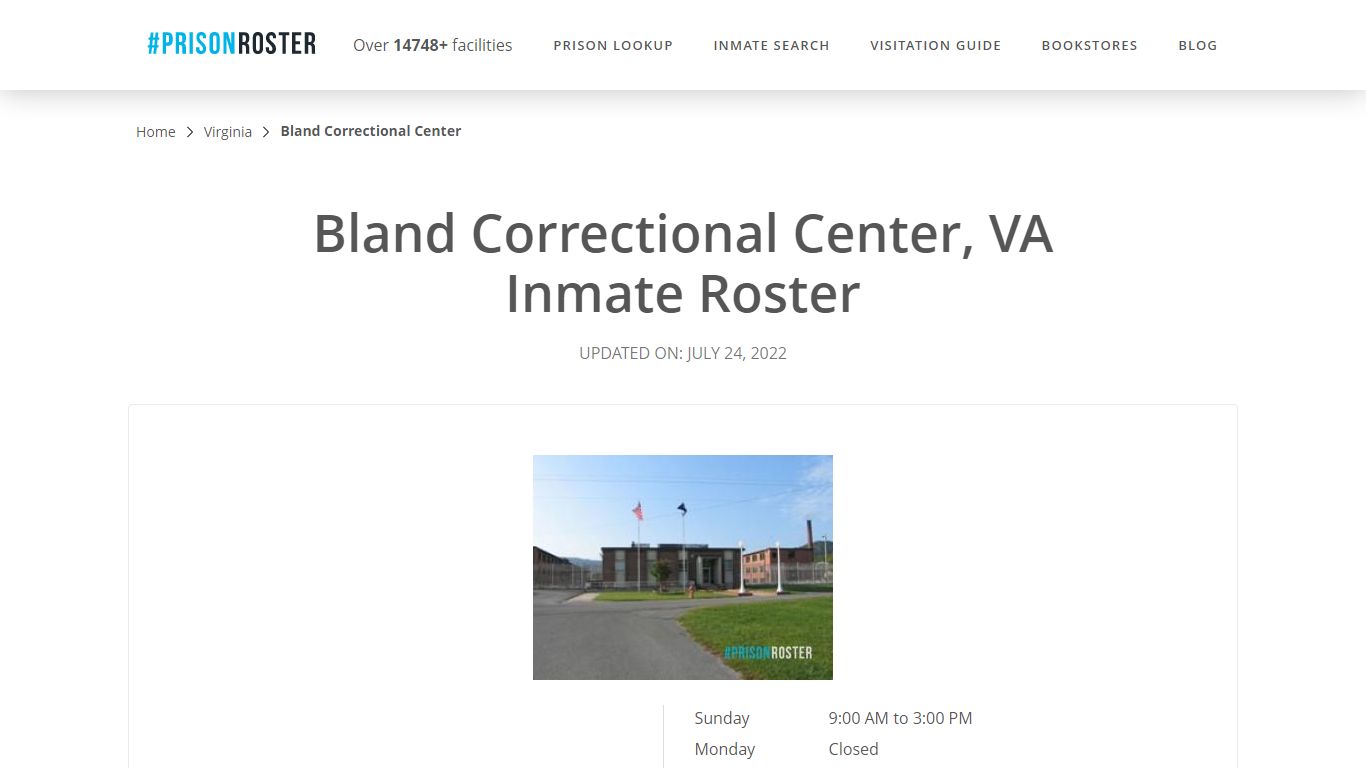 Bland Correctional Center, VA Inmate Roster - Prisonroster