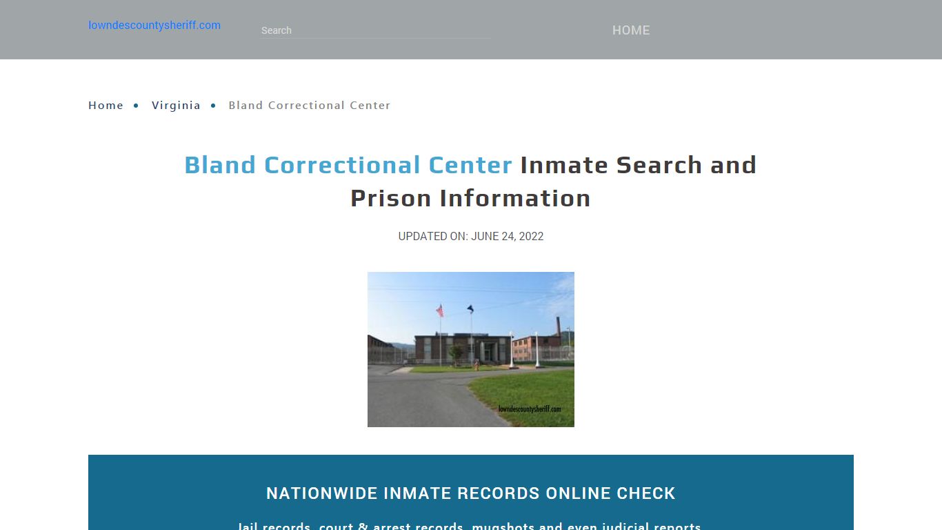 Bland Correctional Center Inmate Search, Visitation, Phone no ...